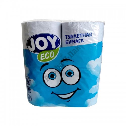 Туалетная бумага Joy Eco 2-слойная белая 4 рулона в упаковке