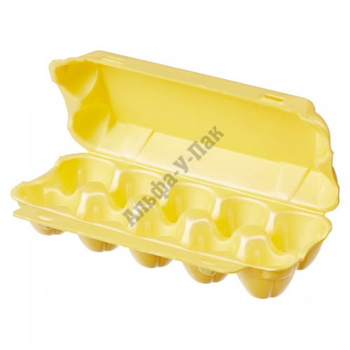 Контейнер для куриных яиц желтый ВПС UE-10-ЭКОНОМ (300х105х70мм) 100 штук в упаковке