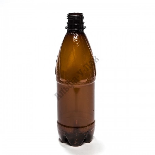 Бутылка пластиковая коричневая 500мл (диаметр горла 28мм) 100 штук в упаковке